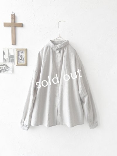 画像7: SO／重なり衿の2wayブラウス・グレーシャンブレー