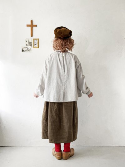 画像11: SO／重なり衿の2wayブラウス・グレーシャンブレー