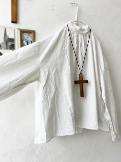 画像12: SO／重なり衿の2wayブラウス・グレーシャンブレー