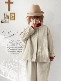 SO／綾コーデュロイコクーンジャケット・ライトベージュ