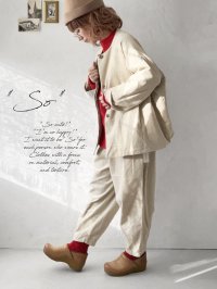 SO／綾コーデュロイカーブパンツ・ライトベージュ