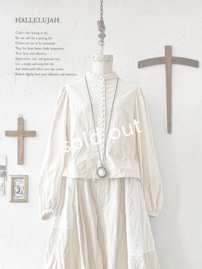 画像1: HALLELUJAH／5, Victorian Chemise ヴィクトリア時代ブラウス・off-white