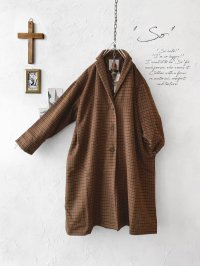 SO／ちび衿テーラードコート・ガンクラブチェック