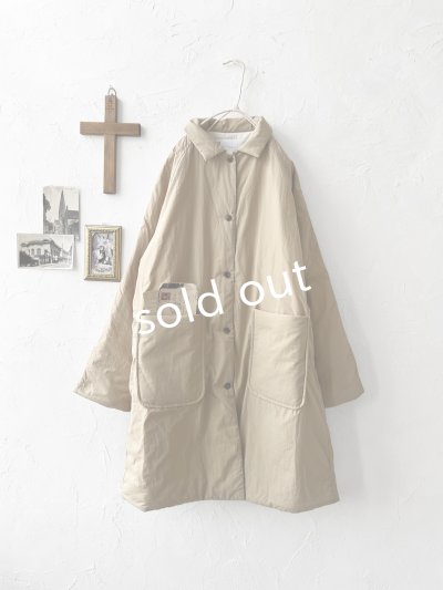 画像5: SO／ふわふわ中綿キルティングコート・ベージュ