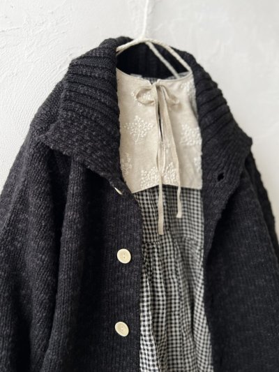 画像2: SO／スラブニットカーディガン・ブラック