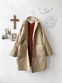 SO／ふわふわキルティングコート・ベージュ