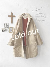 SO／ふわふわ中綿キルティングコート・ベージュ