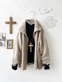 SO／スラブニットカーディガン・ベージュ