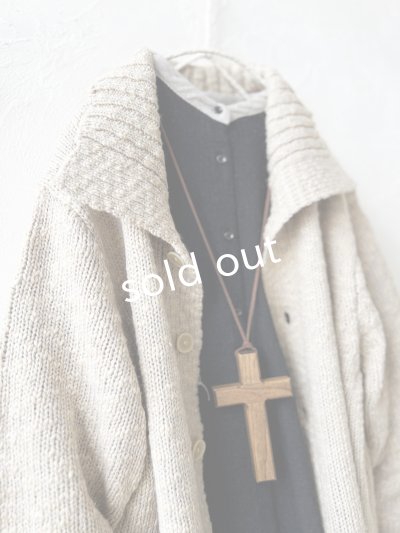 画像2: SO／スラブニットカーディガン・ベージュ