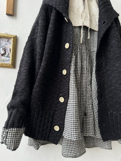 画像3: SO／スラブニットカーディガン・ブラック