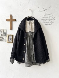 SO／スラブニットカーディガン・ブラック