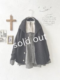 SO／スラブニットカーディガン・ブラック