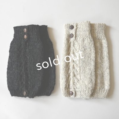 画像4: Sana Hastakala／Nepal knit leg warmer・杢ブラック