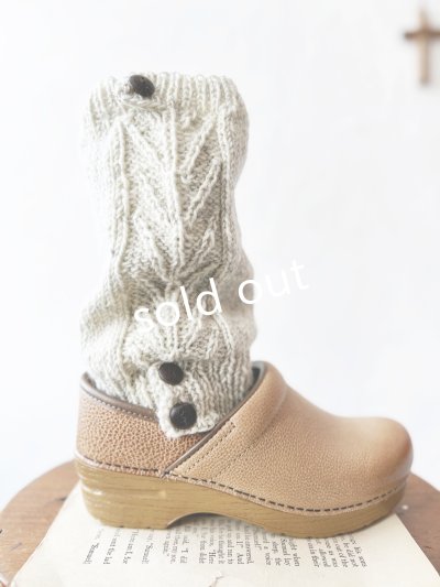 画像2: Sana Hastakala／Nepal knit leg warmer・杢ホワイト