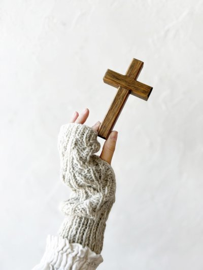 画像2: Sana Hastakala／Nepal knit arm warmer・杢ホワイト