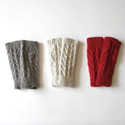 画像4: Sana Hastakala／Nepal knit arm warmer・杢ホワイト