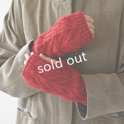画像4: Sana Hastakala／Nepal knit arm warmer・レッド