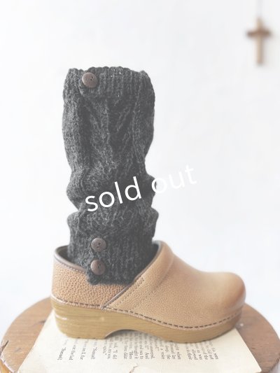 画像2: Sana Hastakala／Nepal knit leg warmer・杢ブラック