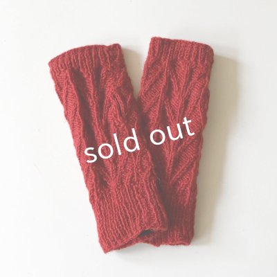 画像3: Sana Hastakala／Nepal knit arm warmer・レッド
