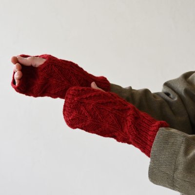画像6: Sana Hastakala／Nepal knit arm warmer・杢ホワイト