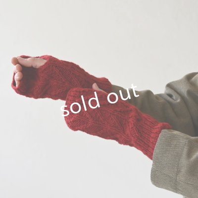 画像5: Sana Hastakala／Nepal knit arm warmer・レッド