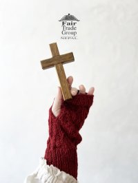 Sana Hastakala／Nepal knit arm warmer・レッド