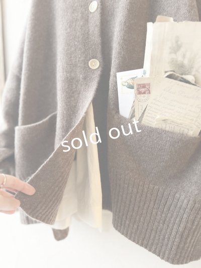 画像4: SO／サイドスリットカーディガン・ココア