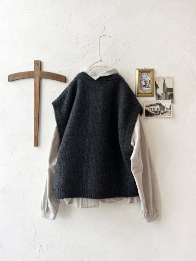 画像3: SO／アラン柄ワイドベスト・チャコール