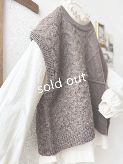 画像3: SO／アラン柄ワイドベスト・ブラウン