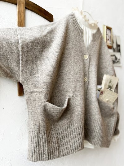 画像12: SO／サイドスリットカーディガン・ココア