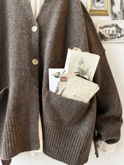 画像3: SO／サイドスリットカーディガン・ココア