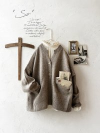 SO／サイドスリットカーディガン・サンドベージュ