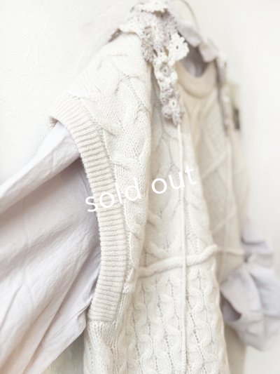 画像3: SO／アラン柄ワイドベスト・オートミール