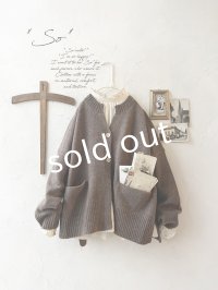 SO／サイドスリットカーディガン・ココア