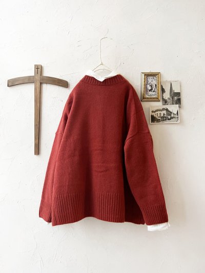 画像6: SO／サイドスリットカーディガン・オキシドレッド