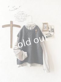 【SALE】SO／アラン柄ワイドベスト・チャコール