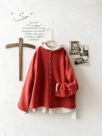 SO／2wayニットカーディガン・ブラッドレッド