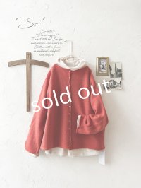 SO／2wayニットカーディガン・ブラッドレッド