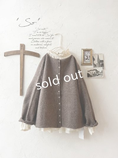 画像1: SO／2wayニットカーディガン・ブラウン