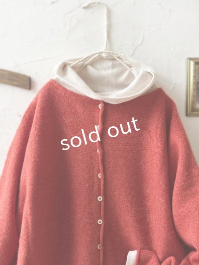 画像2: SO／2wayニットカーディガン・ブラッドレッド