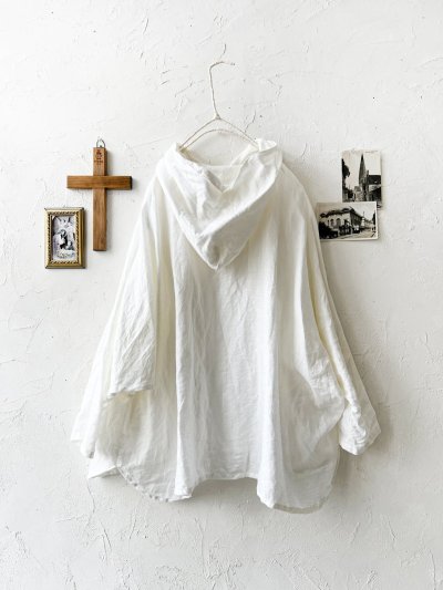 画像8: Libera&Capricciosa／オリーブオイルリネンフードプルオーバー・オフ