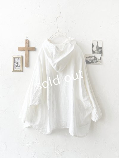 画像8: Libera&Capricciosa／オリーブオイルリネンフードプルオーバー・オフ