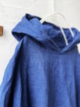 画像3: Libera&Capricciosa／天日干しリネンフードプルオーバー・インクブルー (3)