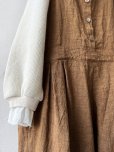 画像4: Libera&Capricciosa／天日干しリネンオーバーオール・柿渋 (4)