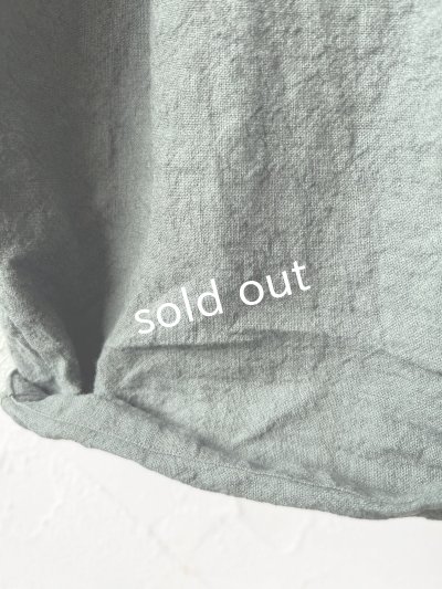 画像4: Libera&Capricciosa／天日干しリネンオーバーオール・ダークブルッシュグリーン