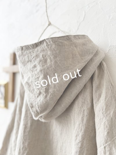 画像13: Libera&Capricciosa／天日干しリネンフードプルオーバー・オフ