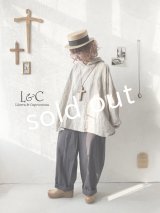Libera&Capricciosa／天日干しリネンフードプルオーバー・フラックス