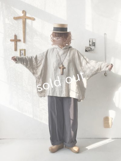 画像7: Libera&Capricciosa／天日干しリネンフードプルオーバー・オフ