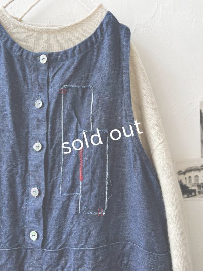 画像3: Libera&Capricciosa／リネンオーバーオール・12ozデニム