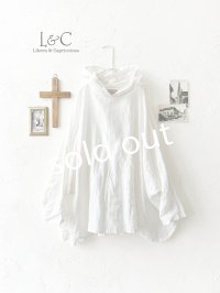 Libera&Capricciosa／オリーブオイルリネンフードプルオーバー・オフ